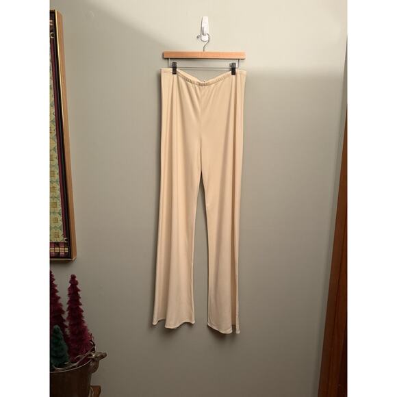 The Row Gala Wide Leg Cady Pants stretch Ivory Size XL $1090 Sold Out - Picture 2 of 8